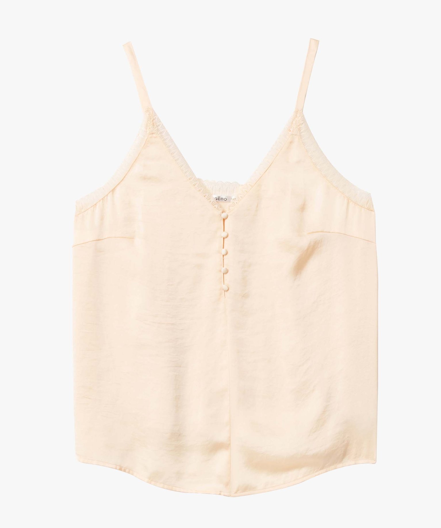 Débardeur femme grande taille en satin, viscose stretch et ... ecru | GEMO