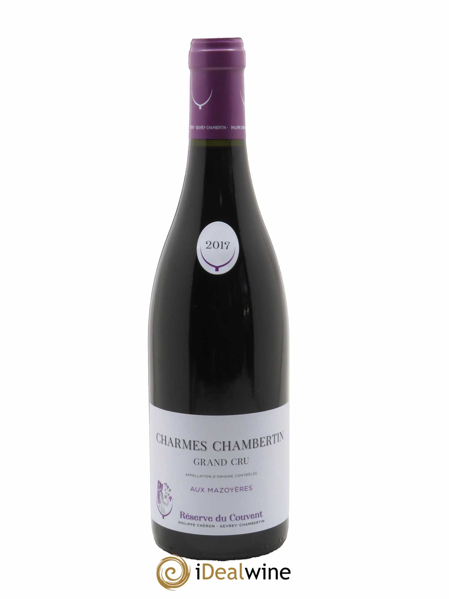 Charmes-Chambertin Grand Cru Aux Mazoyères Domaine du Couvent  2017 - Lot de 1 Bouteille