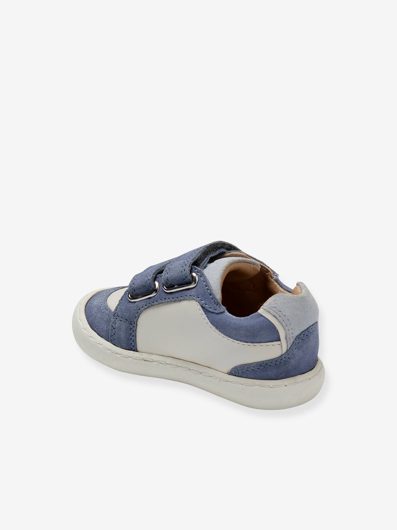 Vertbaudet Baby Klett-Sneakers mit Stern - wollweiß