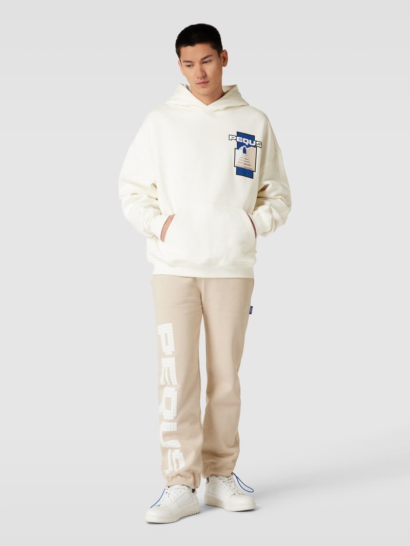 PEQUS X P&C - Oversized Hoodie mit Kapuze in weiß