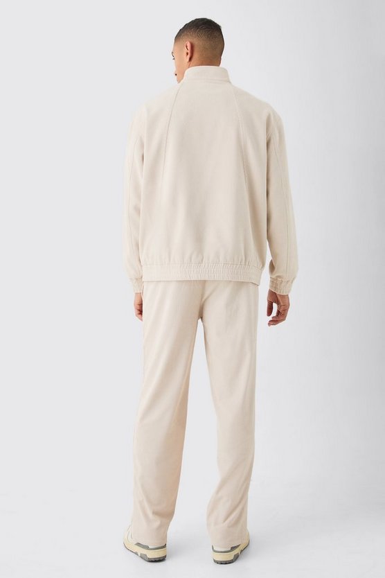 Smarter Oversize Cord-Hoodie mit halbem Reißverschluss
