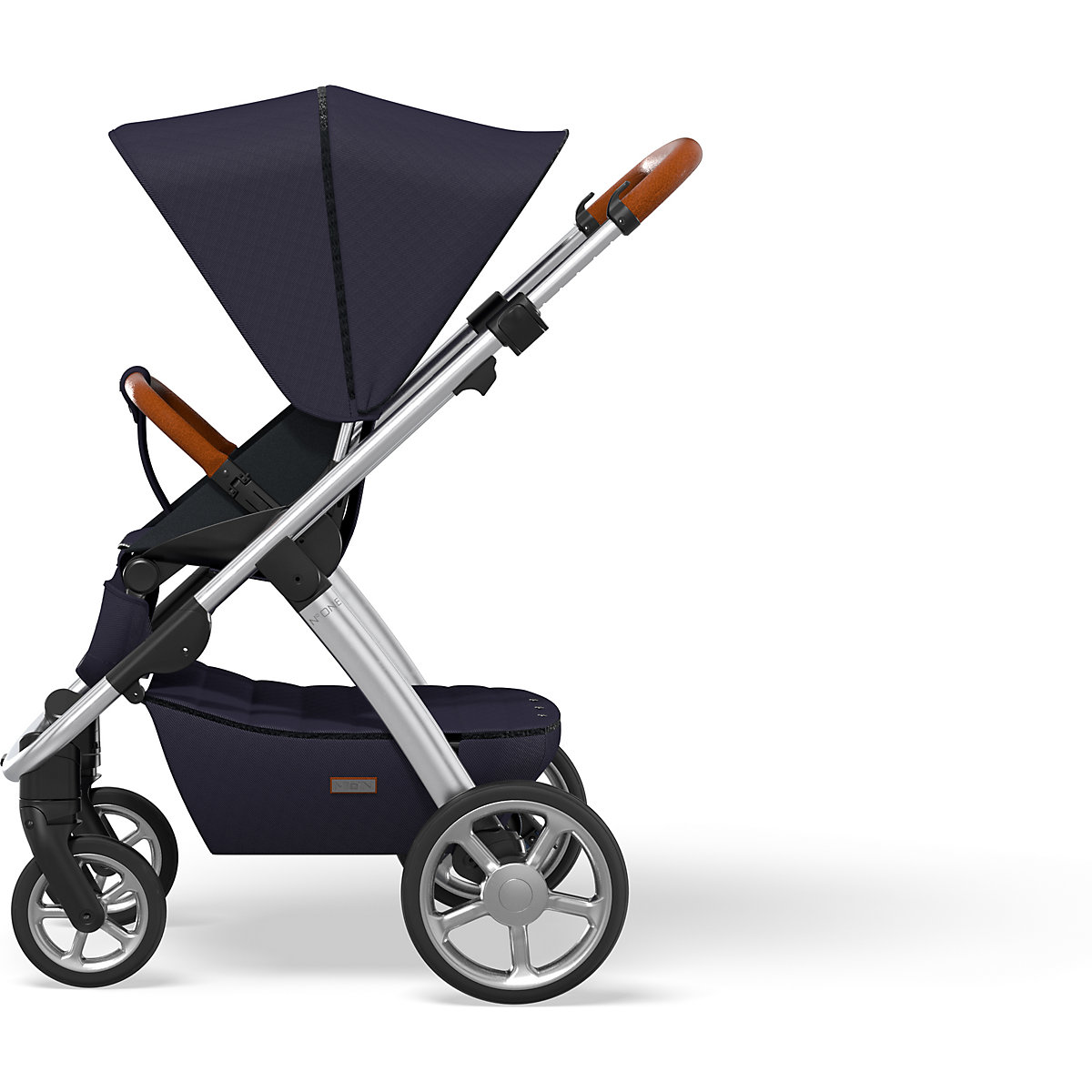 Kombi Kinderwagen N° ONE, navy  original WF , graues Gestell