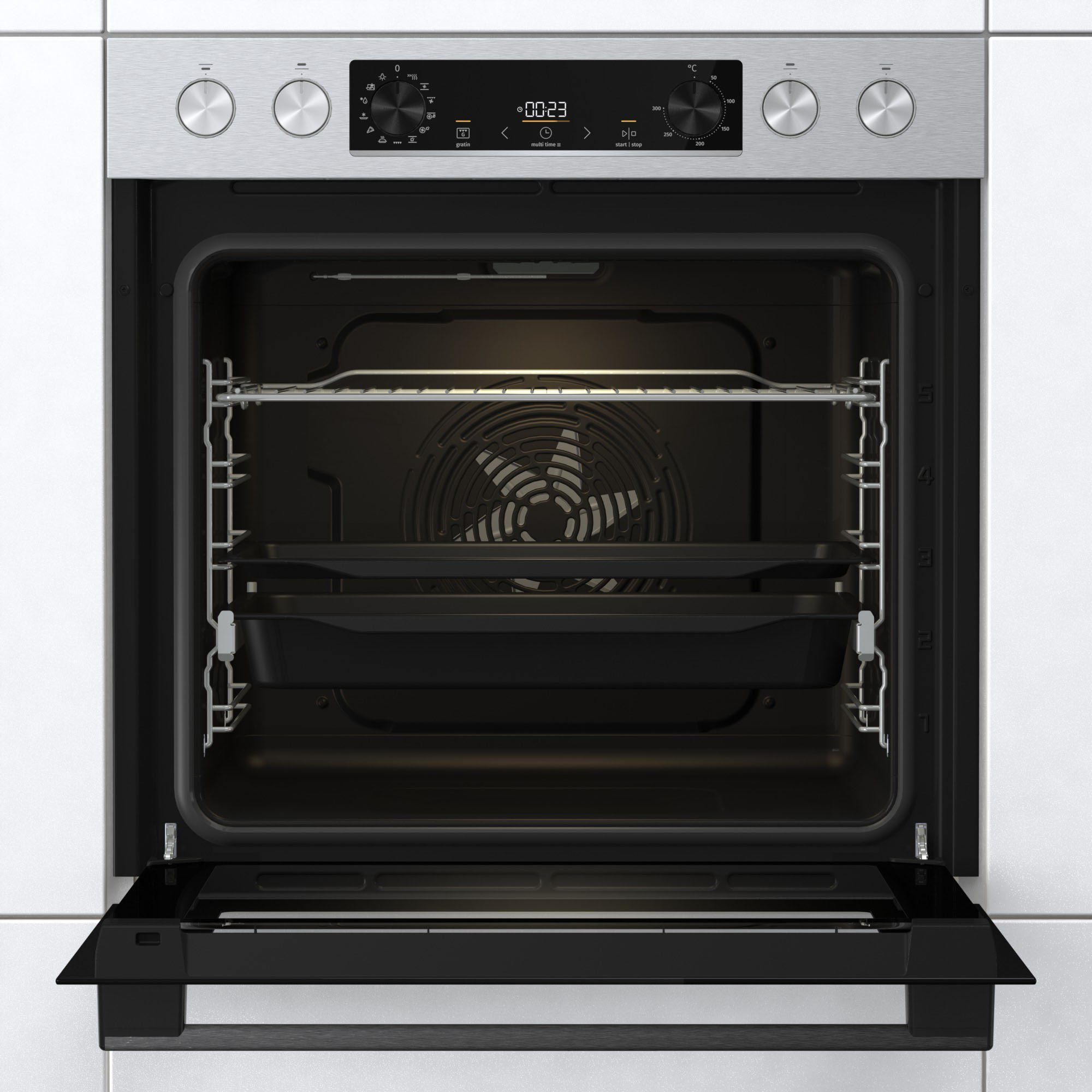 GORENJE Elektro-Herd-Set Pacific Herd-Set One 2021, mit 1-fach-Teleskopauszug, ecoClean