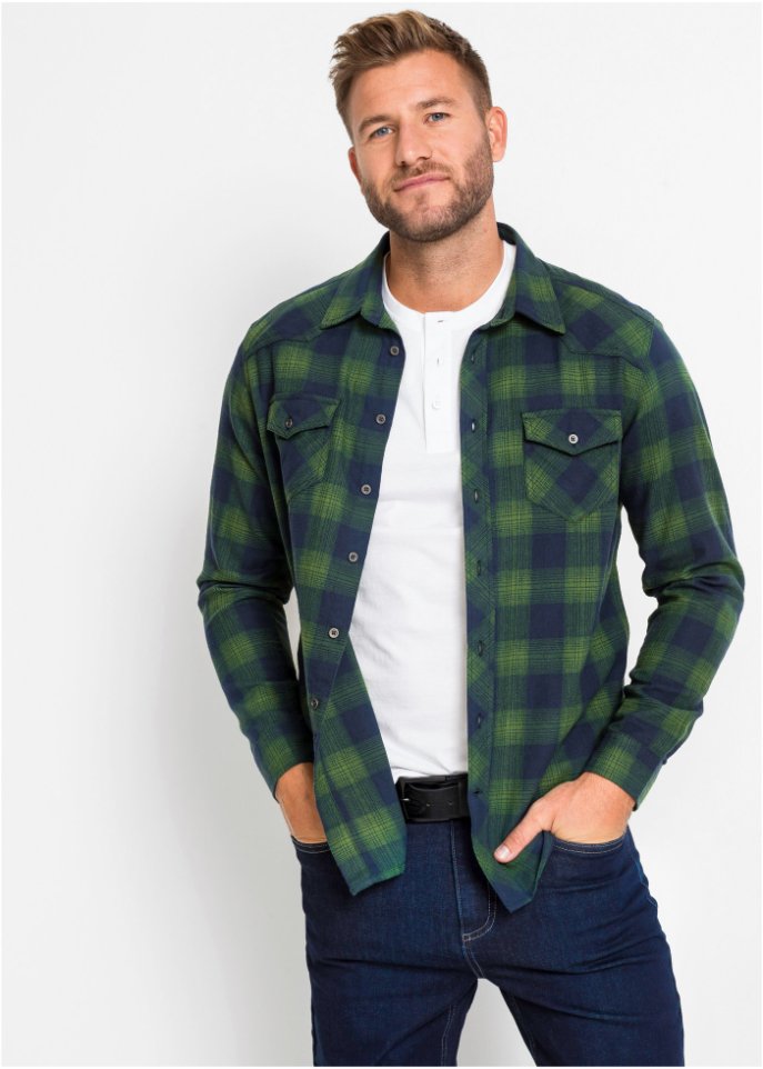 Flanell-Langarmhemd