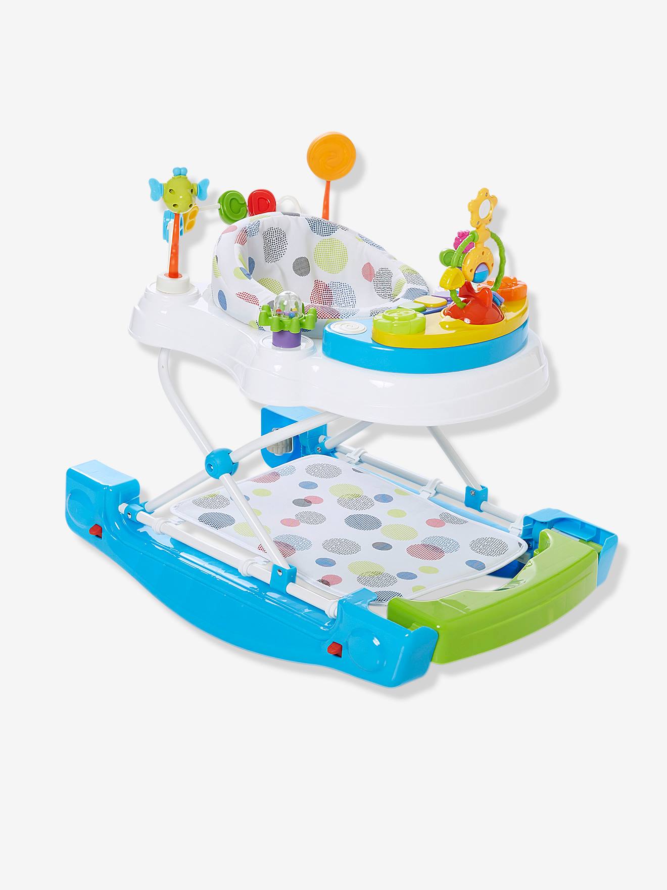 Vertbaudet 2-in-1 Baby Lauflernhilfe TROTT&POUSS, mitwachsend - weiß bedruckt