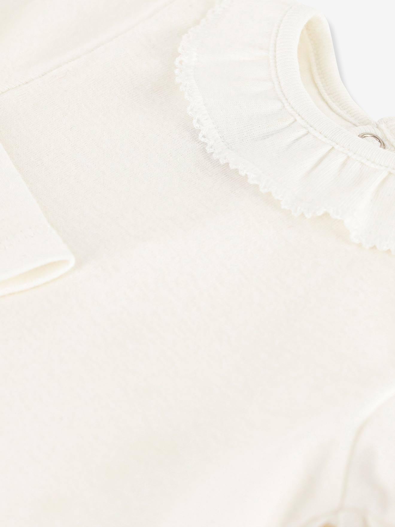 Petit Bateau Baby Body PETIT BATEAU, Bio-Baumwolle - wollweiß