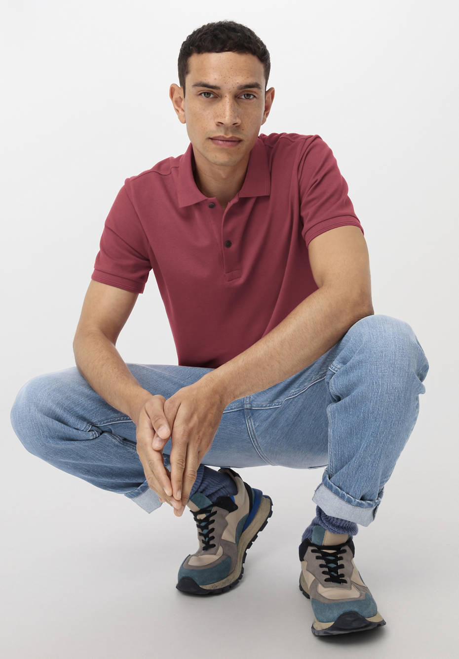 Poloshirt Zwirnjersey aus reiner Bio-Baumwolle