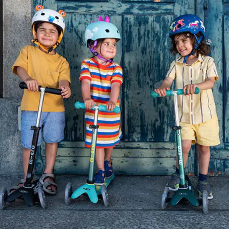 Trottinette 3 Roues LED - Mini Micro Deluxe Vert Eco Led