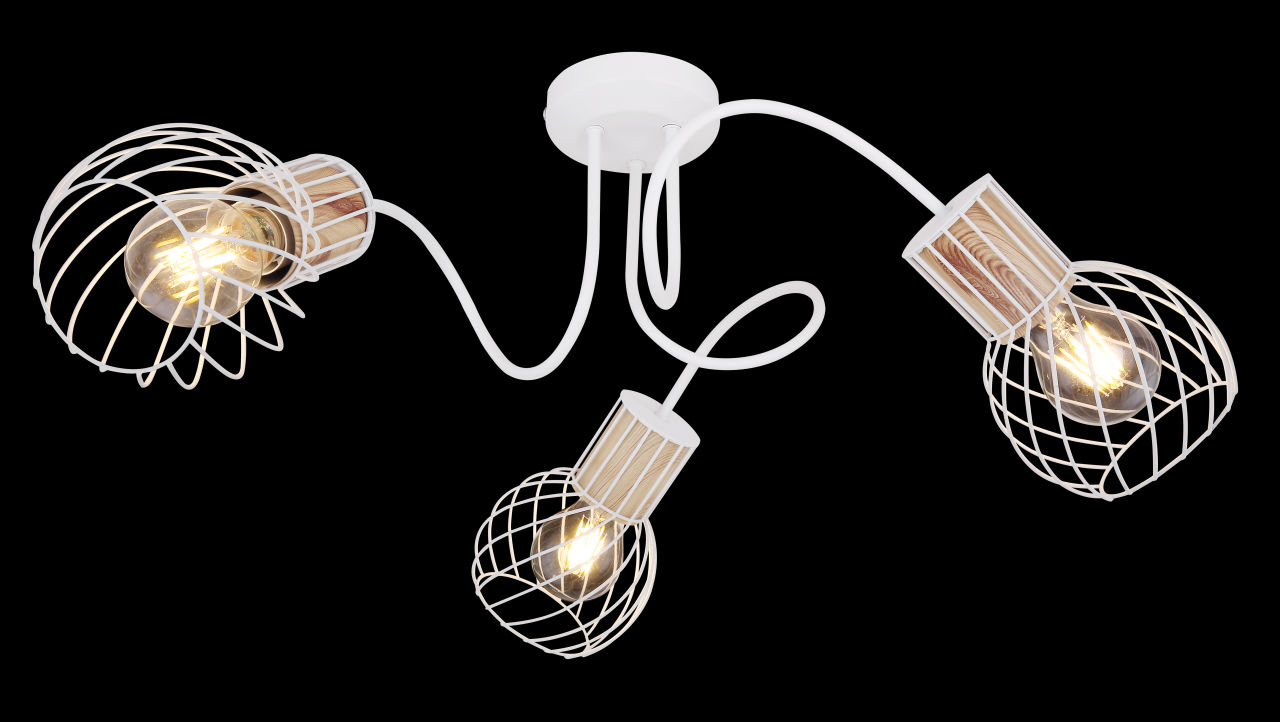 Globo Lighting - LUISE - Deckenleuchte Metall weiß, 3x E27