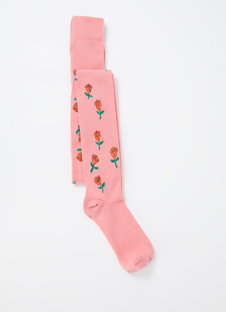 Mini Rodini Roses -sukkahousut kukkakuviolla