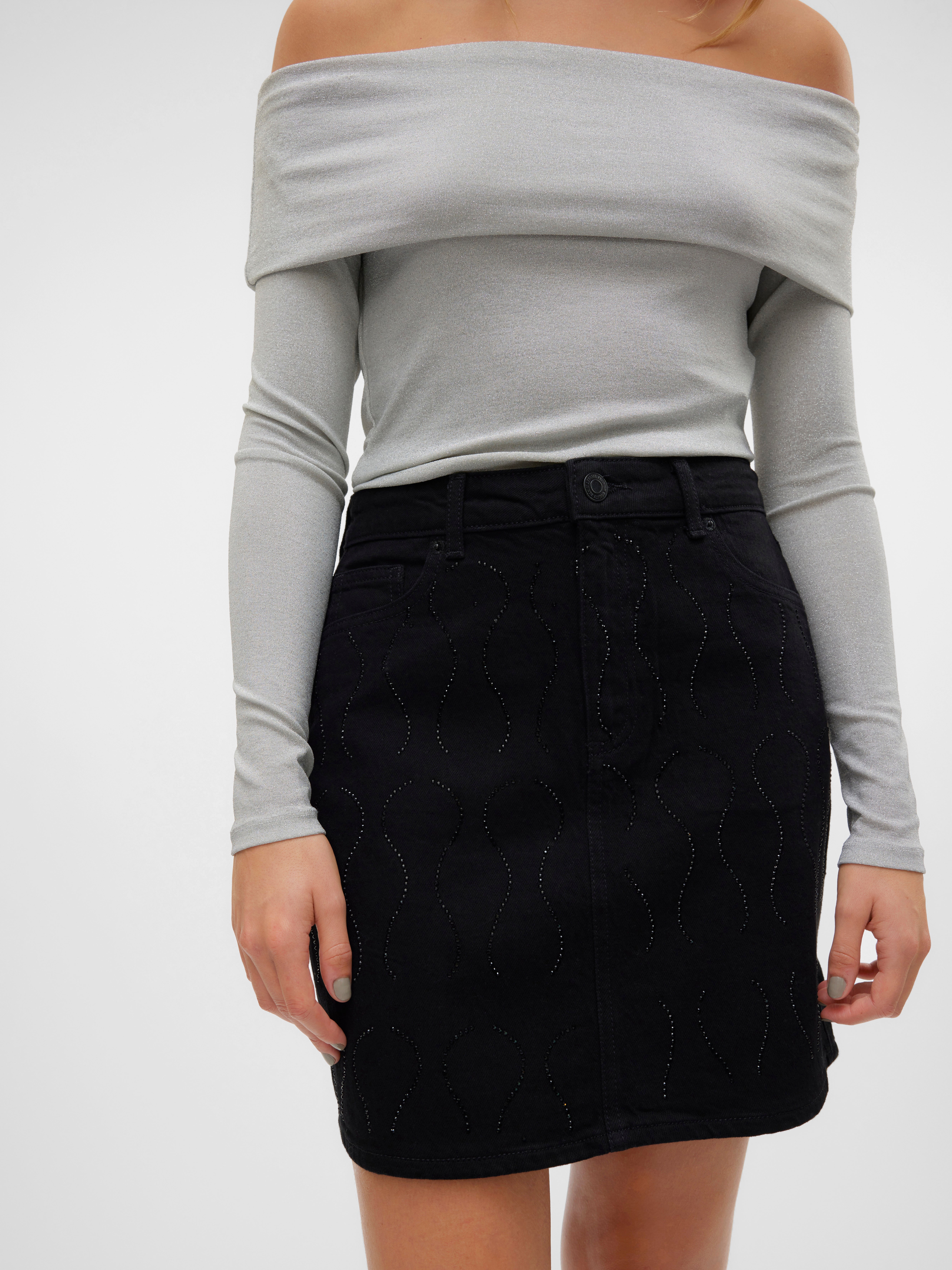 VMTESSA Hohe Taille Kurzer Rock