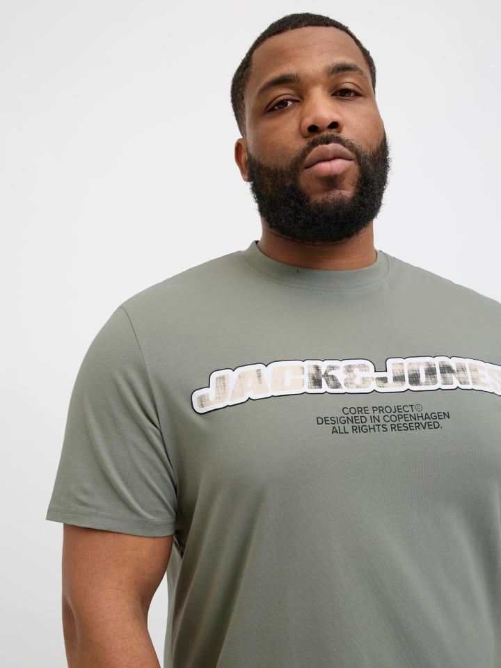 JACK & JONES PLUS T-shirt in Shadow günstig kaufen