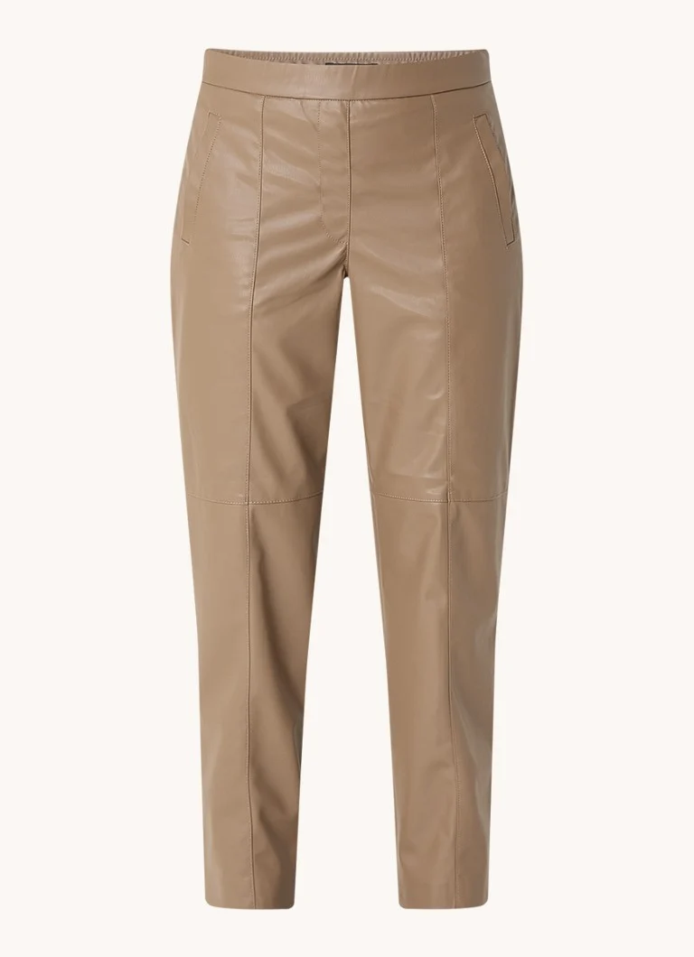Pantaloni cropped in similpelle Gerry Weber Hose, a vita alta e gamba affusolata.