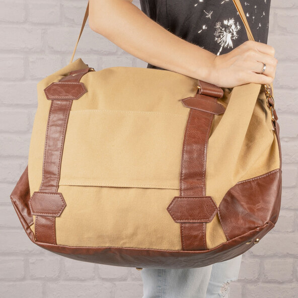 Canvas Weekender, beige