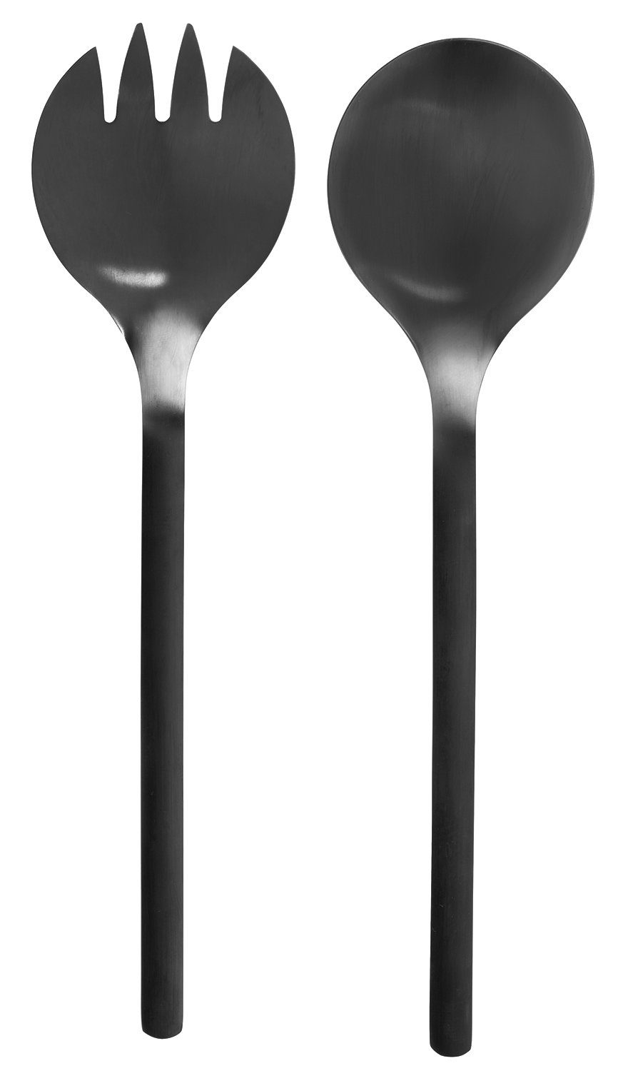 WENKO Seifenhalter Salatbesteck 2-teilig, Schwarz, B 7,5 cm, L 29 cm, Breite: 8,00 cm