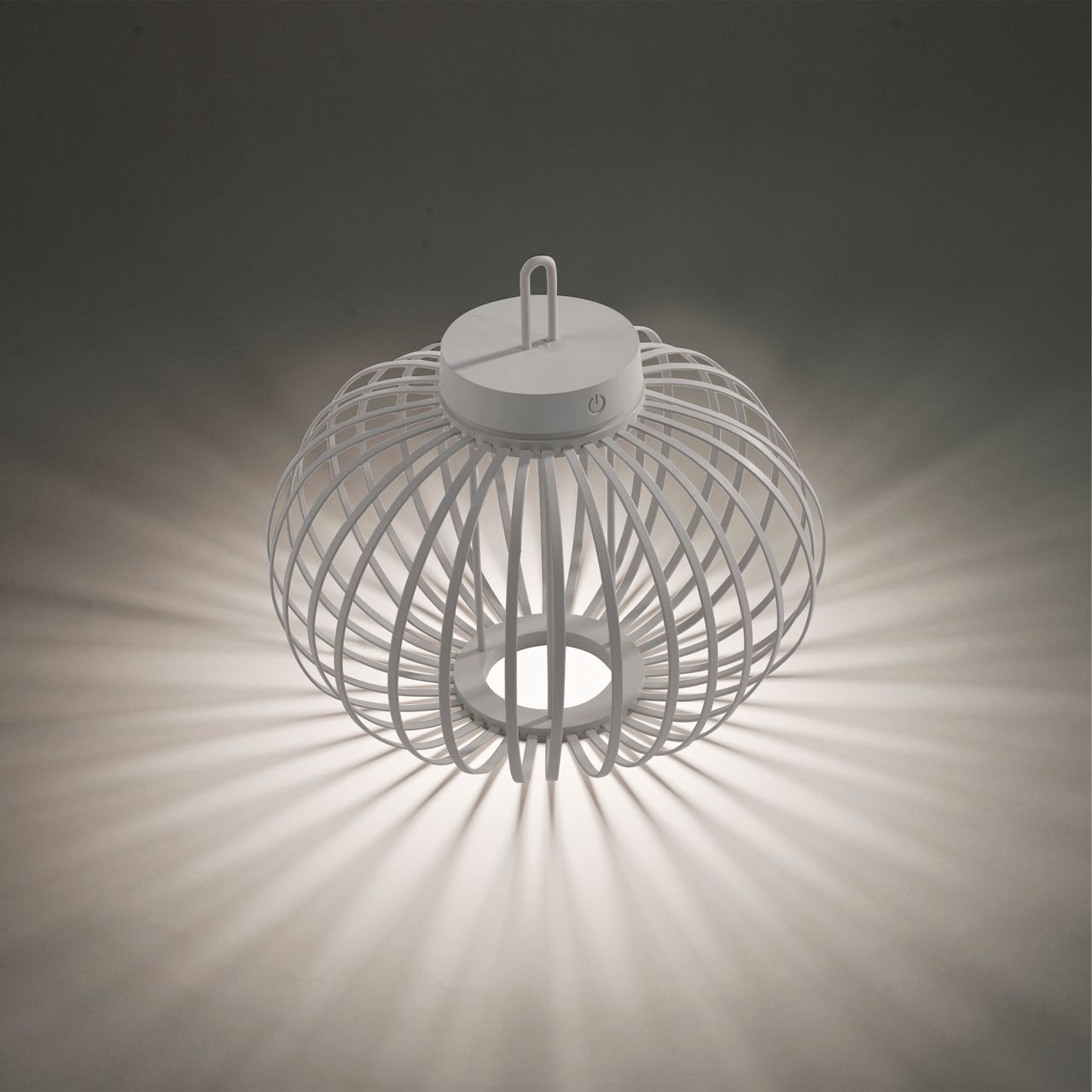 JUST LIGHT Akku Pendelleuchte AKUBA, 1x LED-Board/1,50Watt/2700Kelvin, IP44, Greige