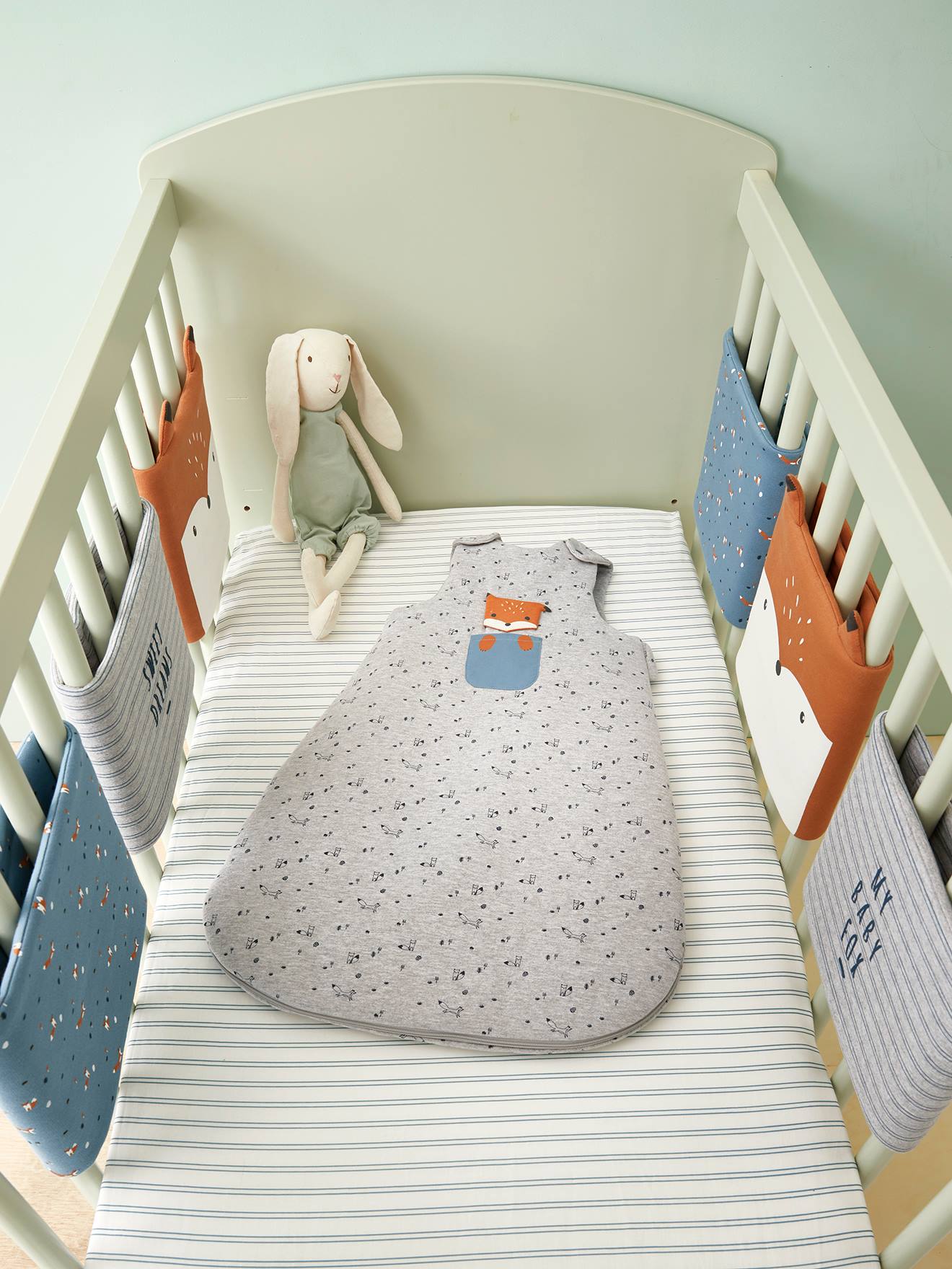 Vertbaudet Ärmelloser Baby Schlafsack BABY FOX Oeko Tex - grau meliert
