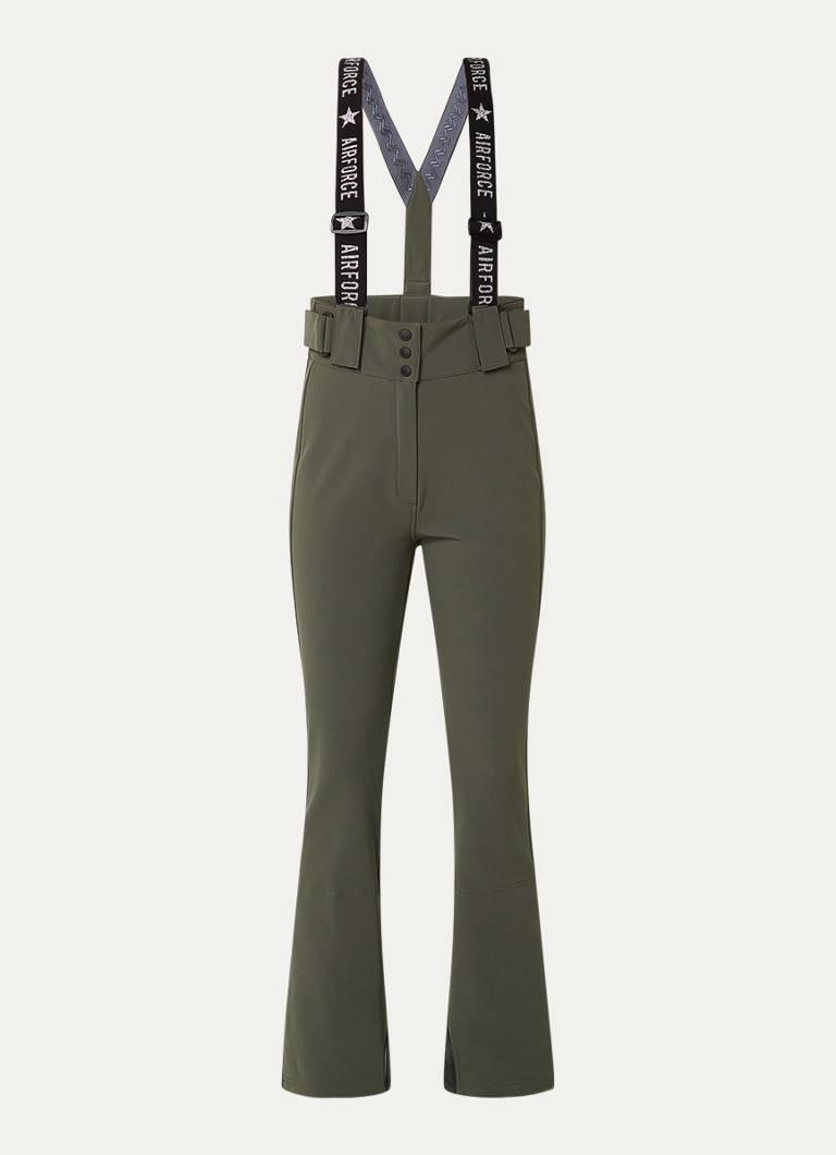 Airforce Christie high-waist flared-fit ski pants with detachable suspenders