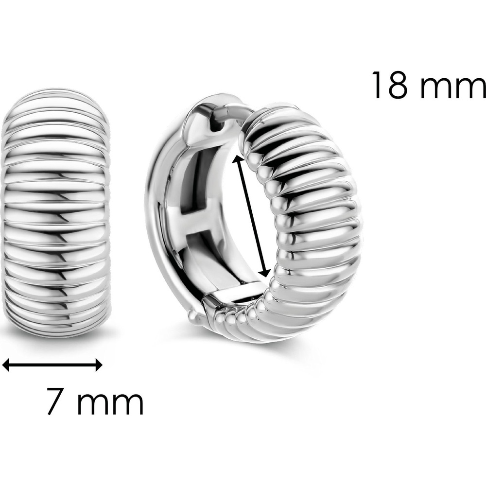TI SENTO - Milano Créoles 925 Argent Boucles d'oreilles