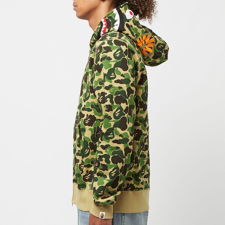 A Bathing Ape ABC Camo Shark Full Zip Hoodie M green