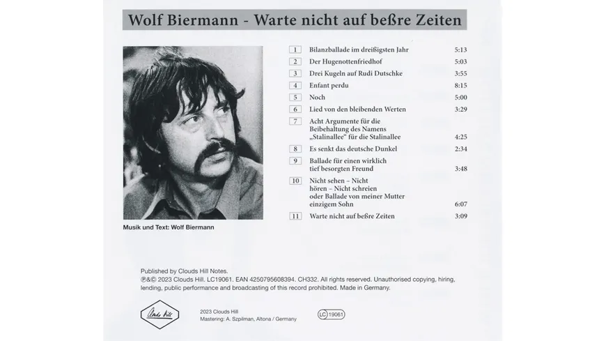 Warte nicht auf beßre Zeiten