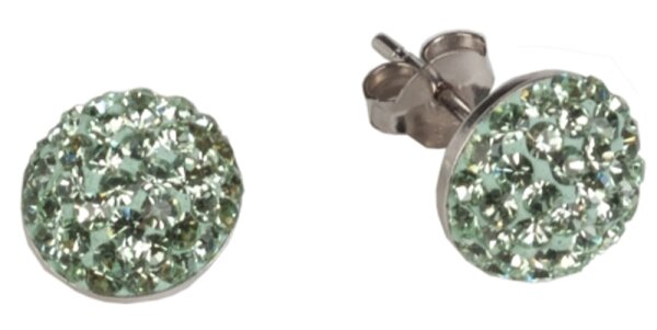 Impala Halbkugel 8 mm chrysolite Ohrstecker