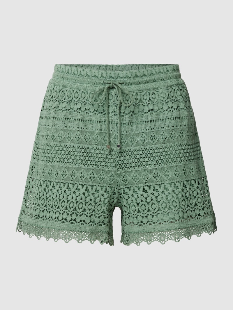 Shorts mit Strukturmuster Modell 'HONEY' in schilf