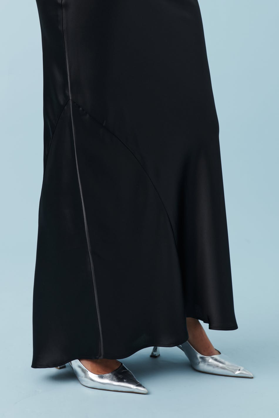 Satin maxi skirt