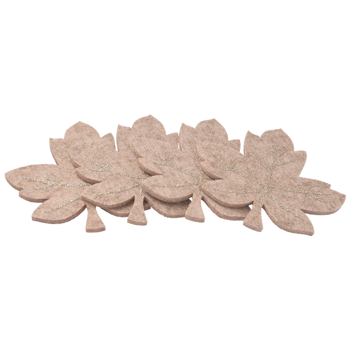4 Filzuntersetzer in Blatt-Form