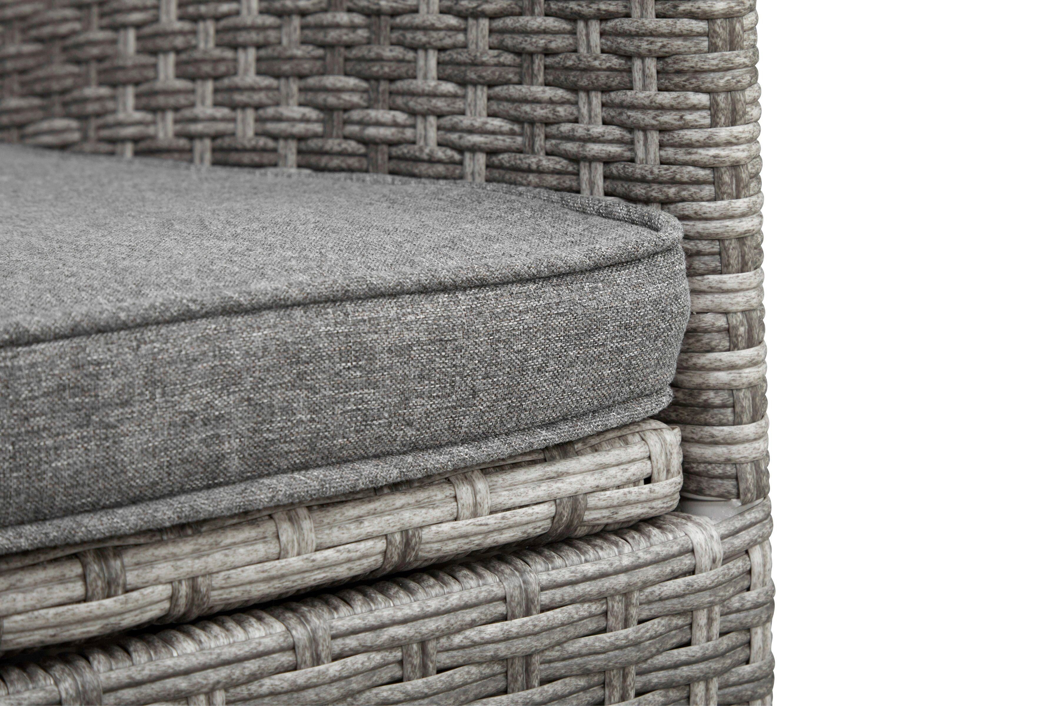 KONIFERA Garten-Essgruppe Belluno, (9-tlg), 4 Sessel, Tisch Ø 100 cm, Polyrattan