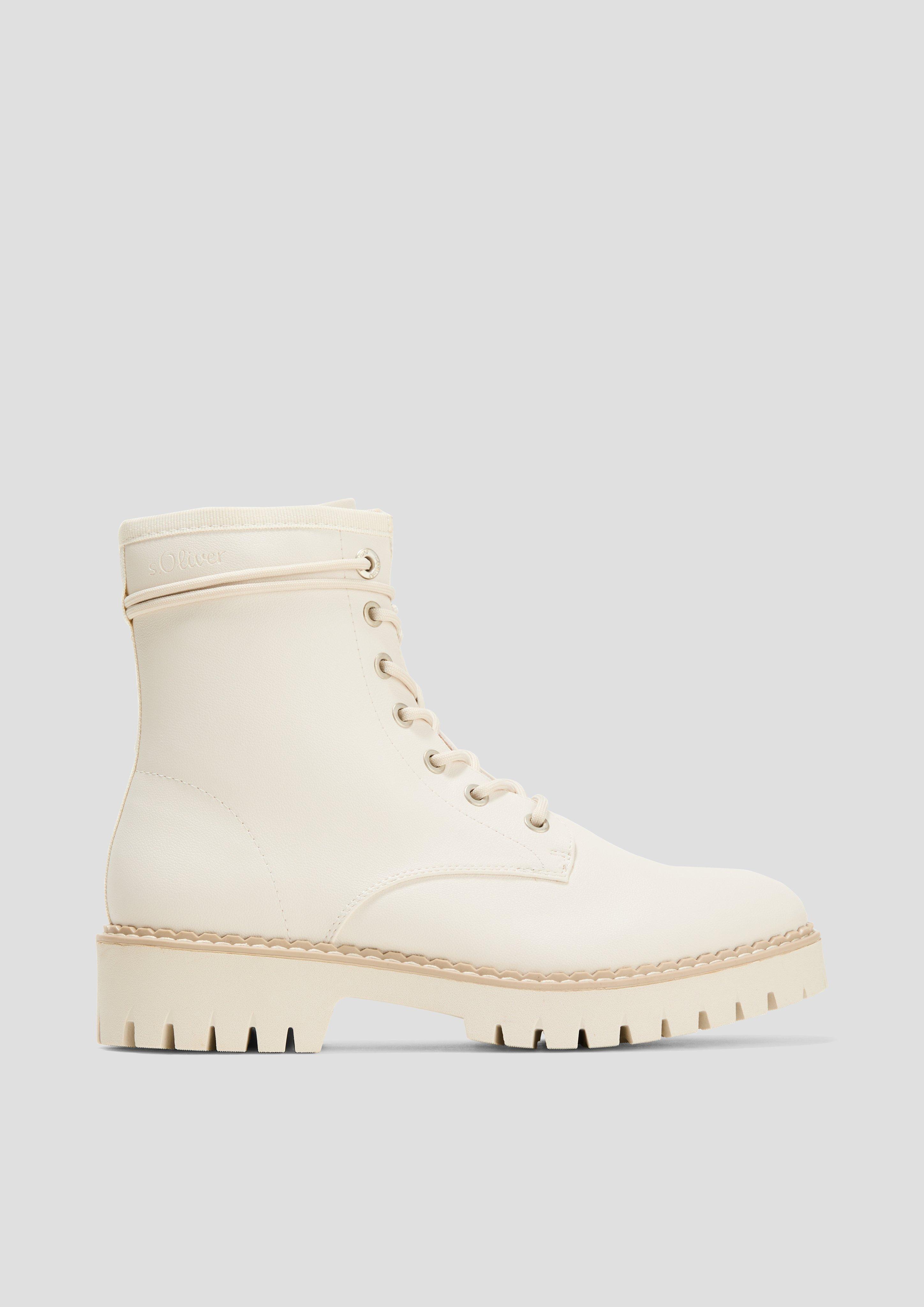 Schnürstiefel in Leder-Optik  6008284-462