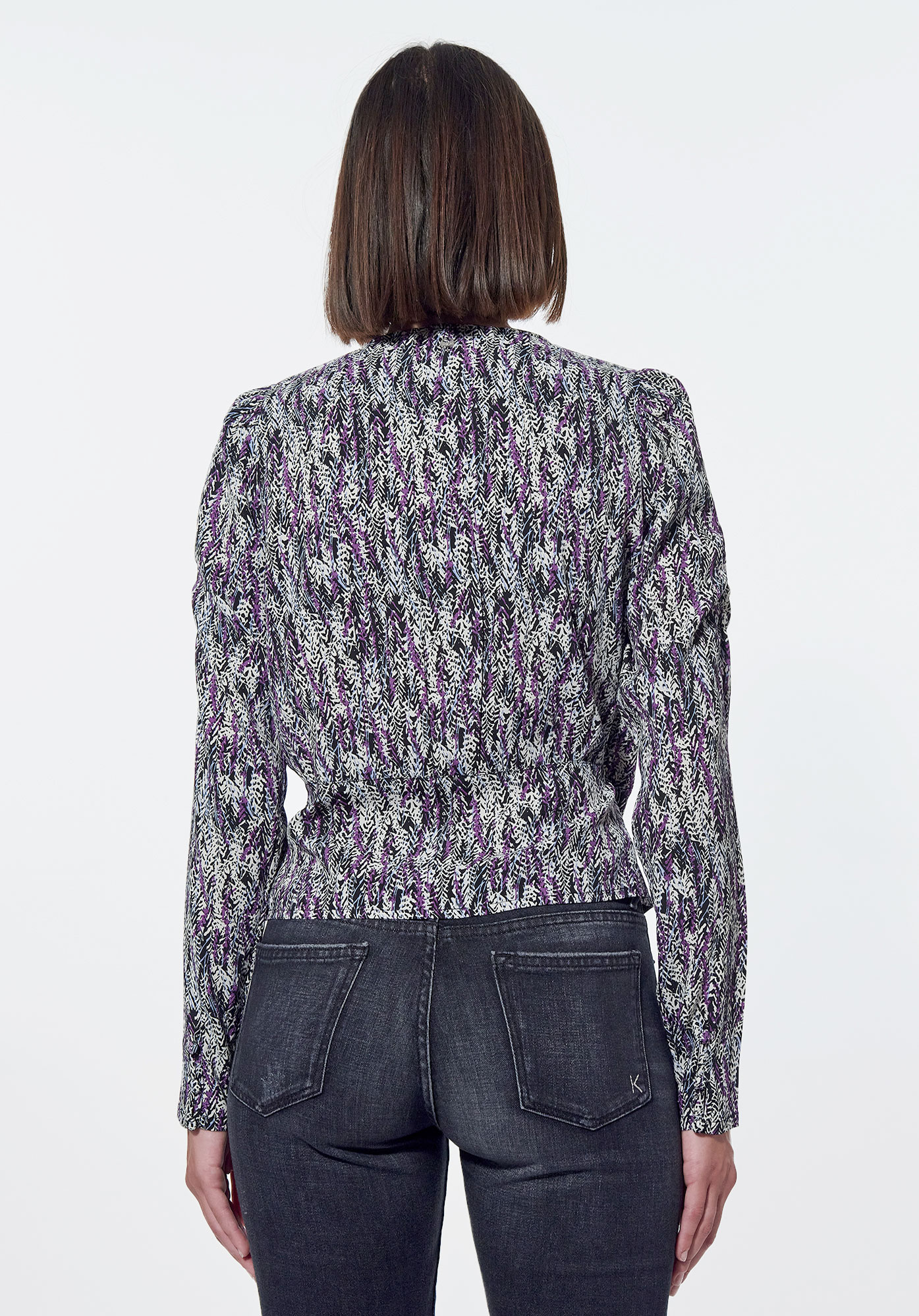 VEYZI  Blouse violette Femme en 100% polyester recyclé