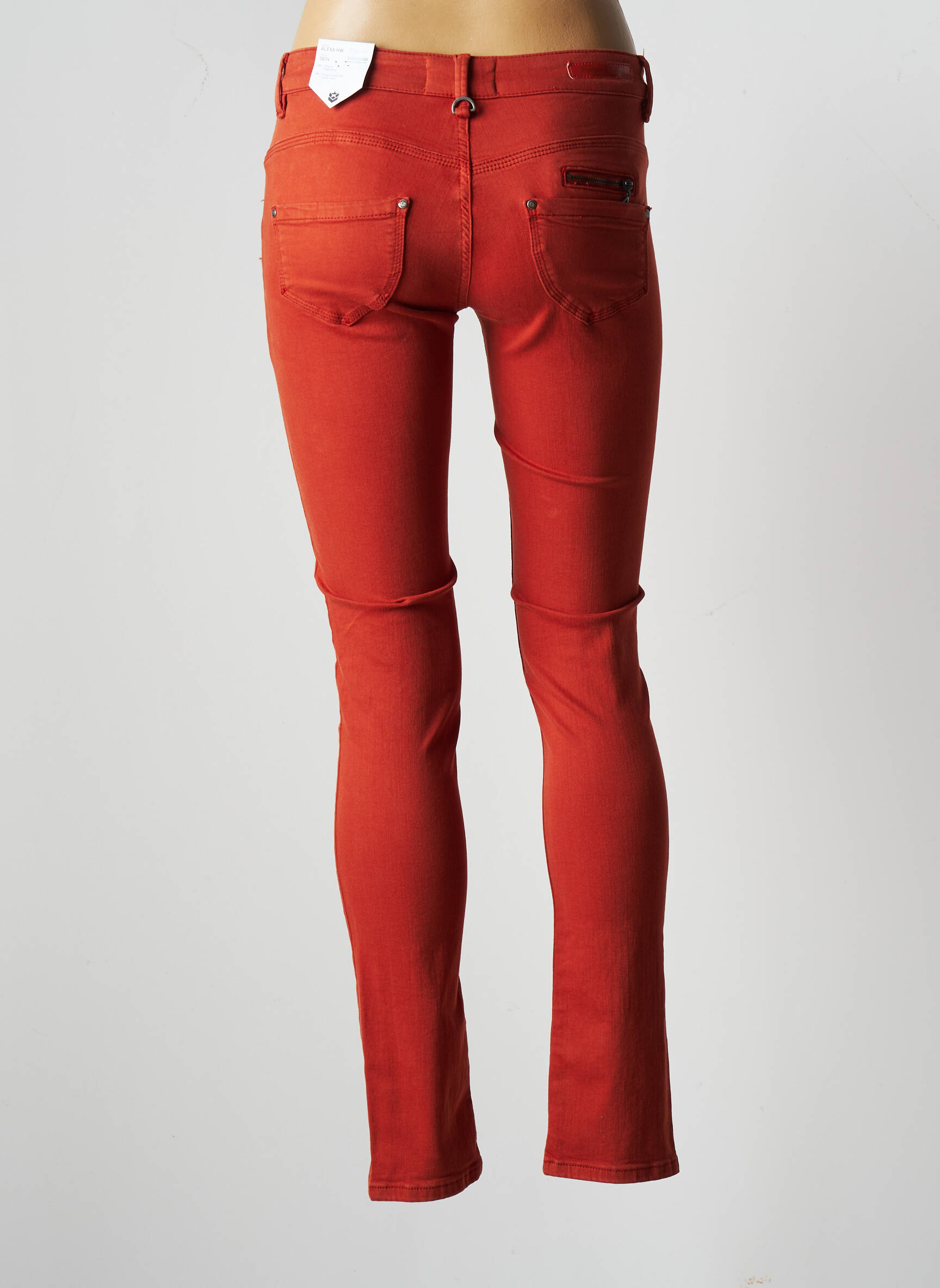 Freeman T Porter Jeans Skinny Femme couleur orange