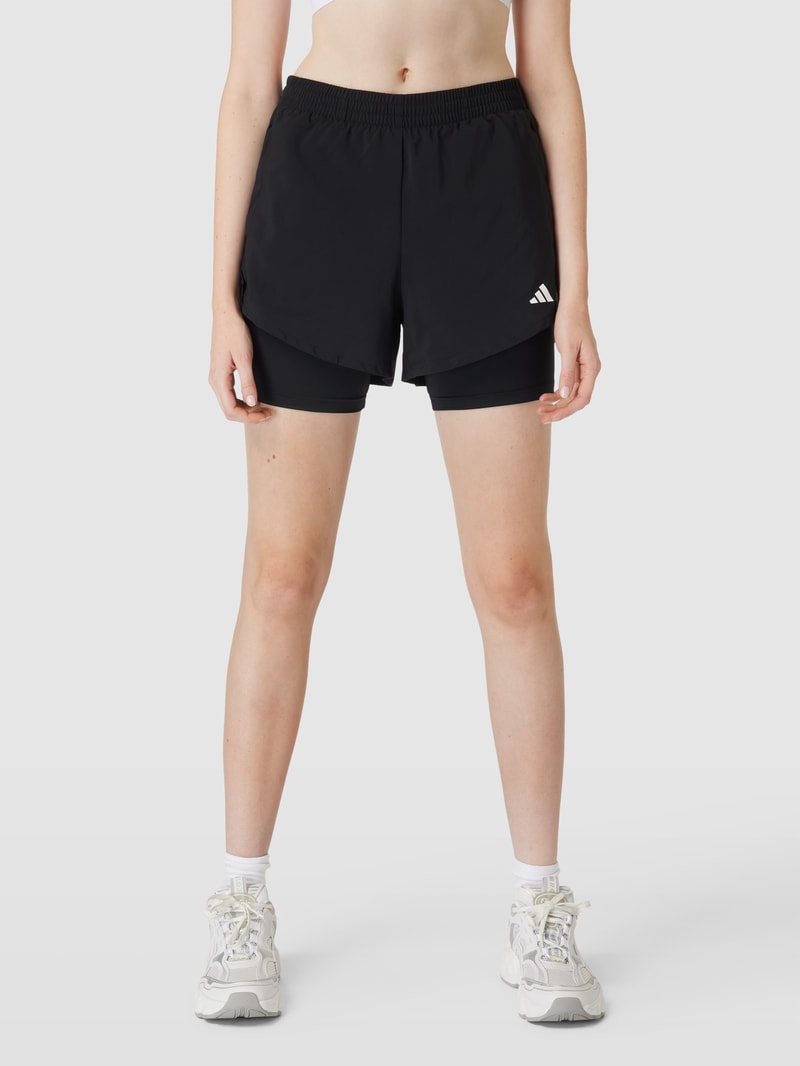 Shorts mit Label-Print in schwarz
