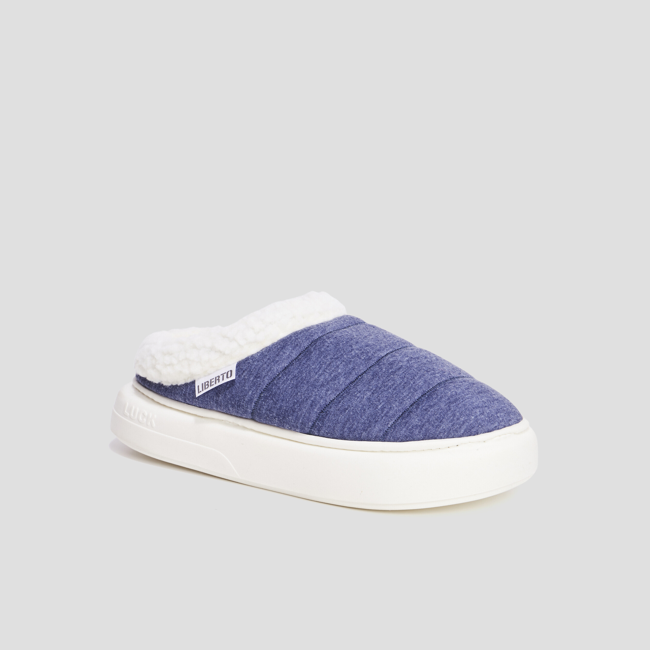 Chaussons mules plateformes Liberto bleu homme | La Halle
