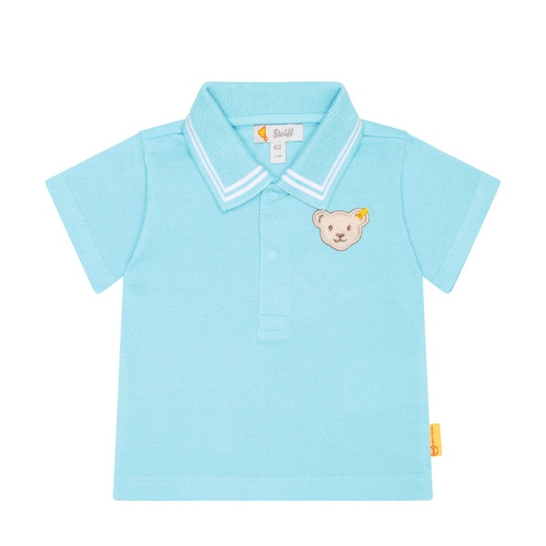 Poloshirt kurzarm, hellblau für Jungs