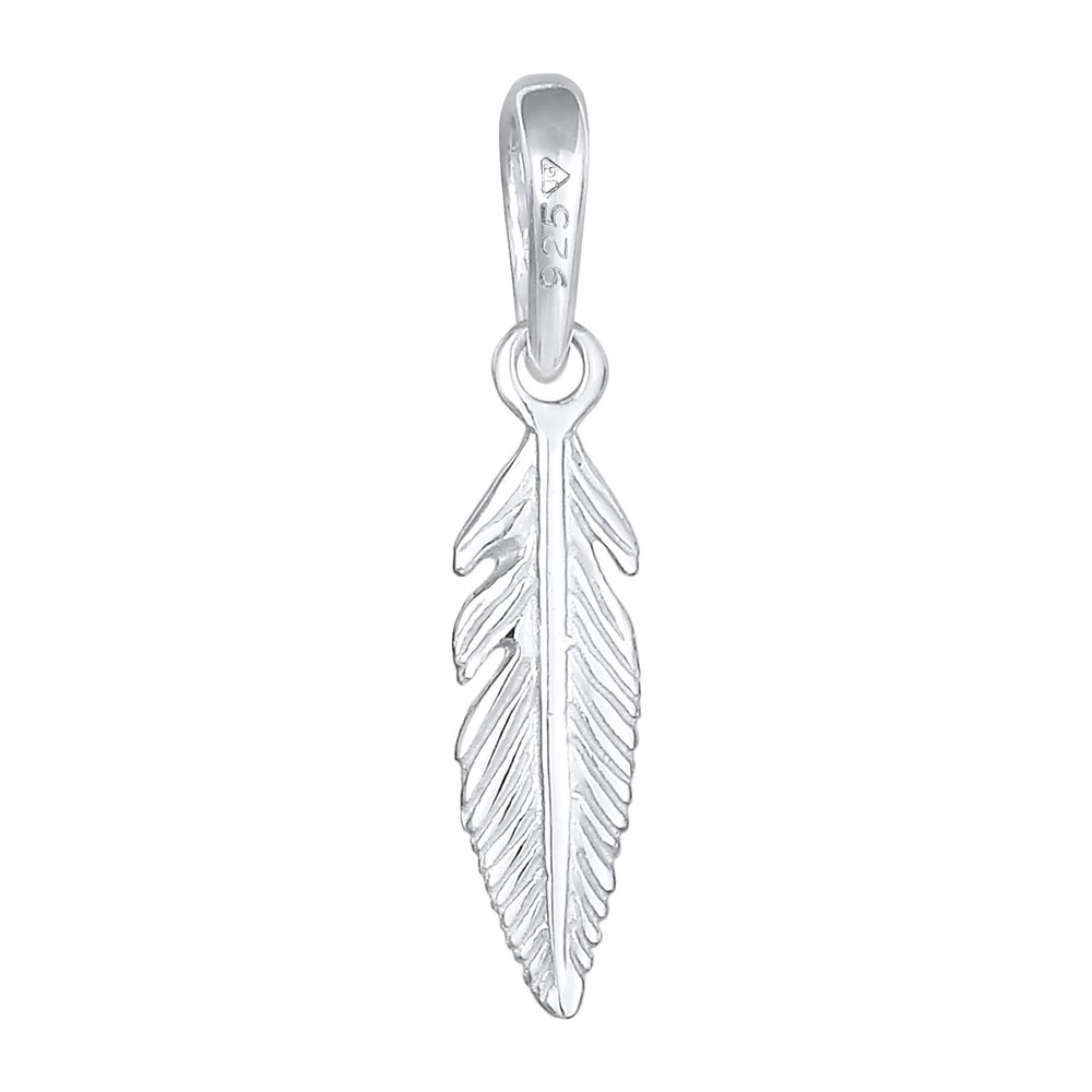 Elli Elli Pendentif Blogueuse de tendances du Festival Feather Boho Look en argent ste Pendentif