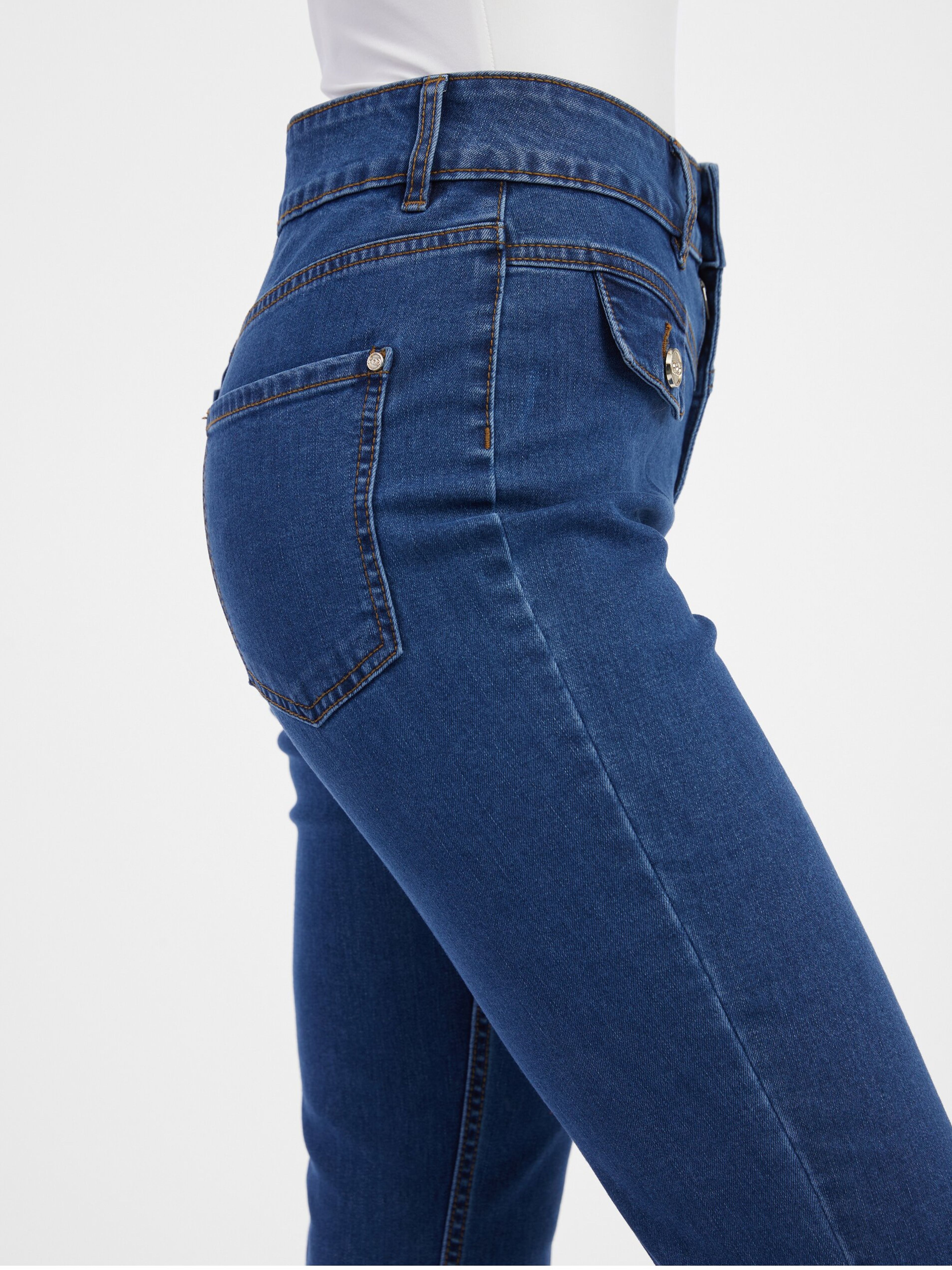 Blaue Damen-Bootcut-Jeans ORSAY