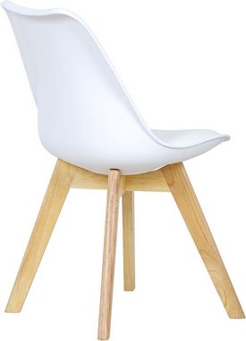 Woltu Esszimmerstuhl (Set, 6 St), Designstuhl Sitzfläche aus Kunstleder