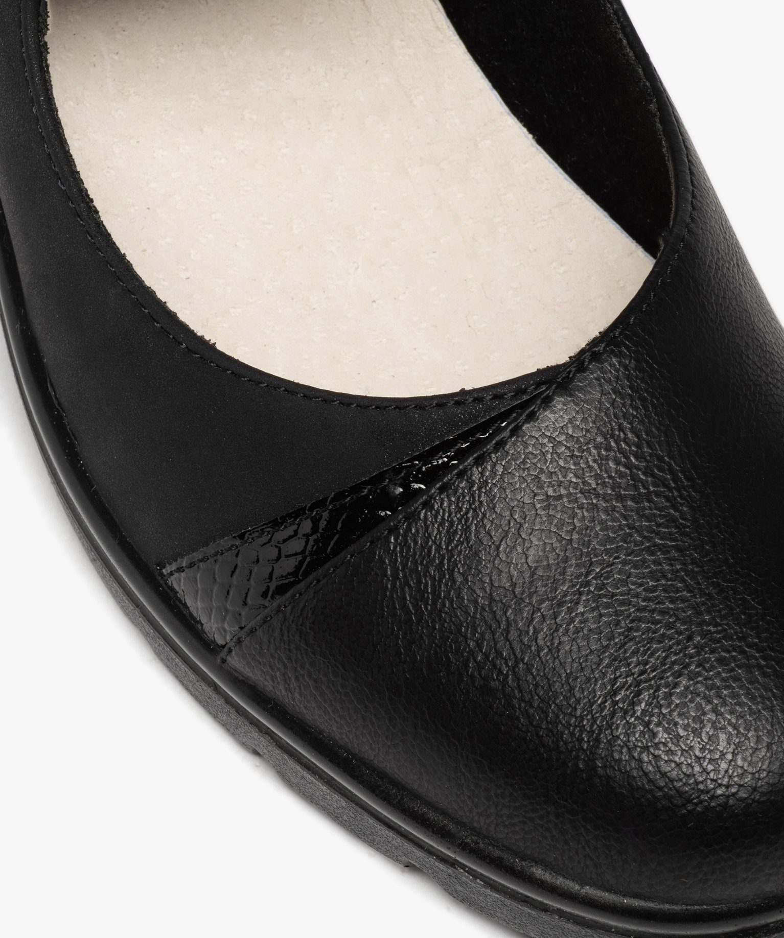 Sandales femme compensées détails strass et métallisés noir | GEMO