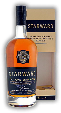 Starward Octave Barrels Australian Single Malt Whisky 2018/2021 Starward Octave Barrels Australian Single Malt Whisky 2018/2021 Die neueste Abfüllung aus der experimentellen Project Series. Alter 18/21 - 0,7	 Liter - Vol 48%