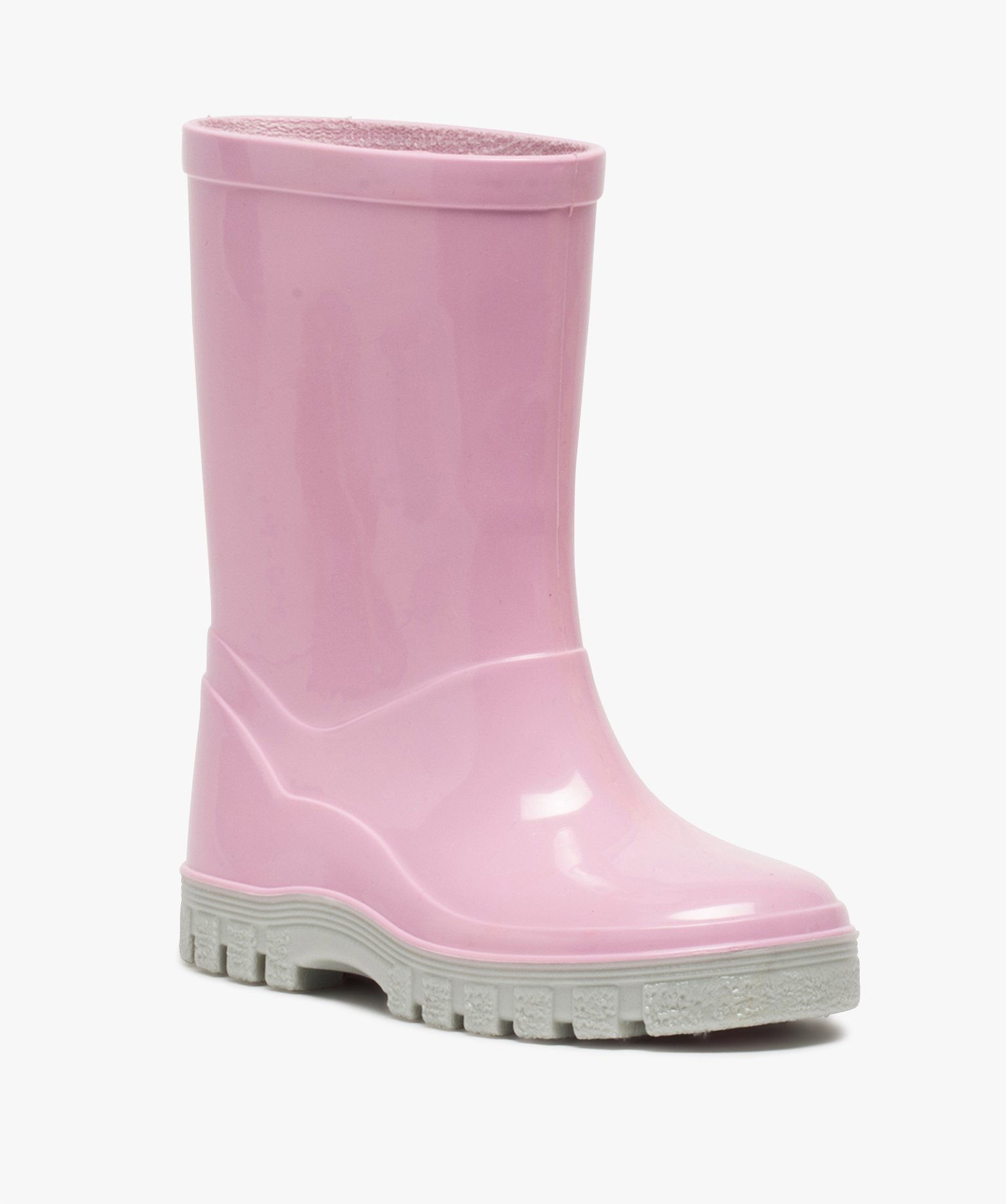 Bottes de pluie bébé fille unies à semelle crantée rose | GEMO