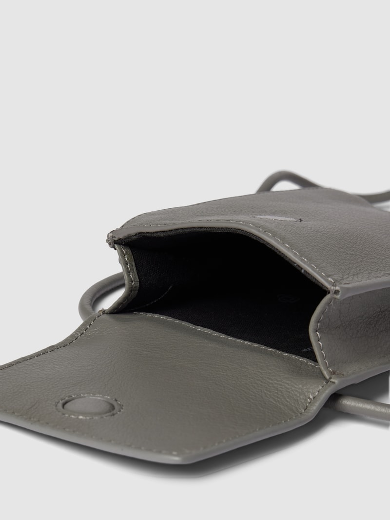Handytasche aus Leder in dunkelgrau