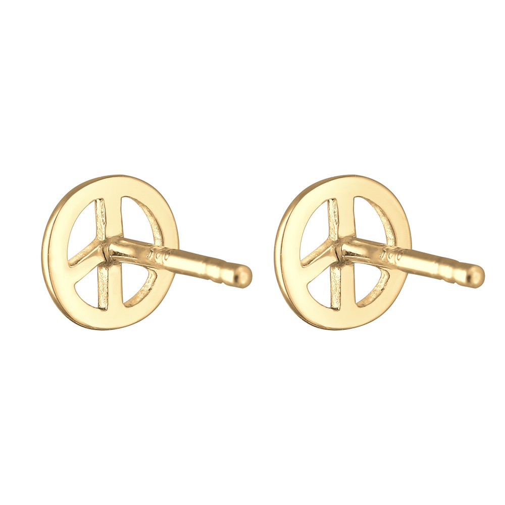 Elli Elli Boucles d'Oreilles Femme Boucles d'Oreilles Symbole de la Paix Tendance en 9 Boucles d'oreilles