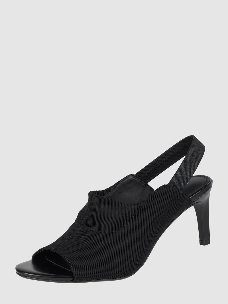Sandalette aus Mesh in schwarz