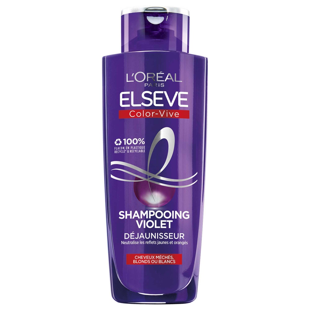 L'Oréal Paris Elseve Color-Vive Shampoing violet déjaunisseur enrichi en pigments violets