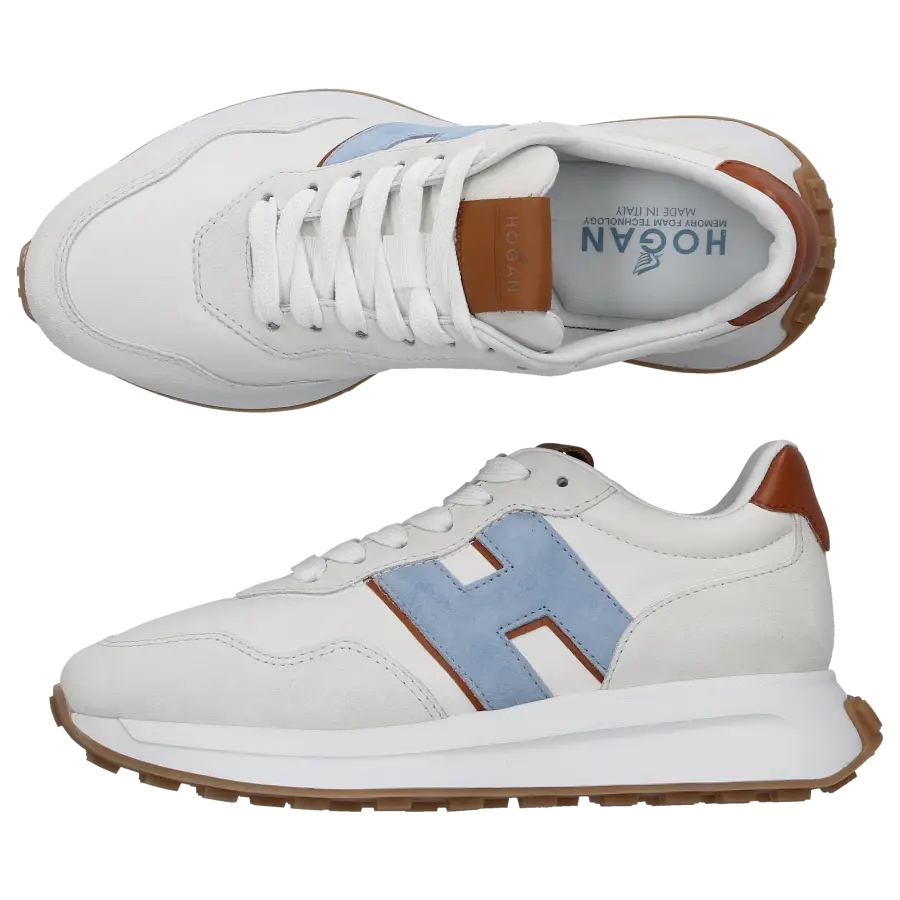 Hogan - Sneaker low H641 Nappaleder Veloursleder - weiß