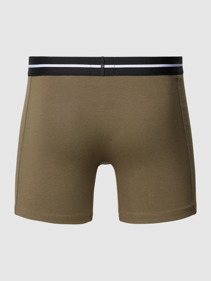 Boxershorts mit Label-Bund im 3er-Pack in olivgrün