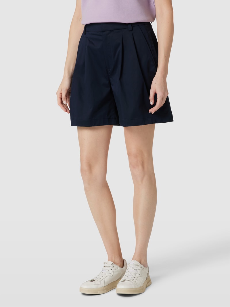 Bermudas mit Bundfalten in marineblau