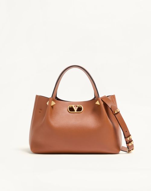 Bolsa de compras pequena em couro macio Valentino Garavani